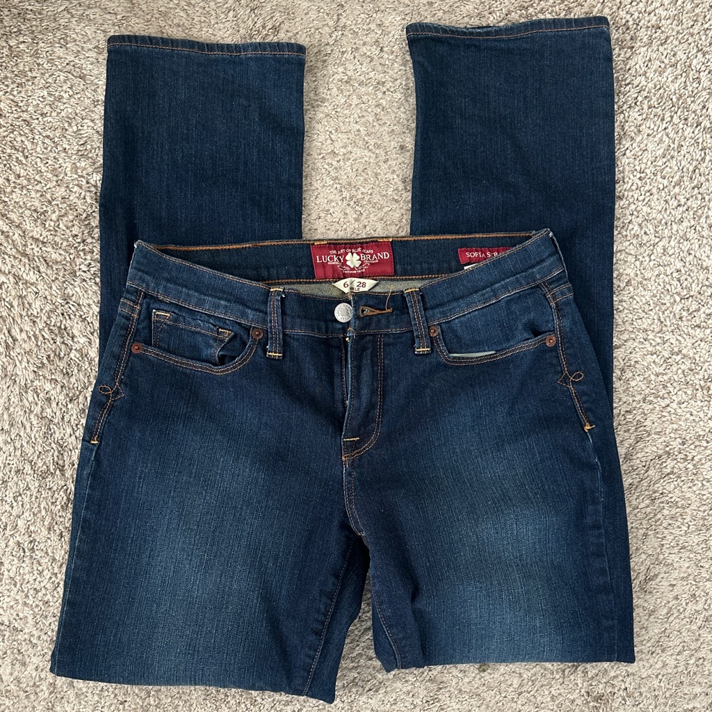 Lucky Brand Womens Indigo Straight Leg Jeans